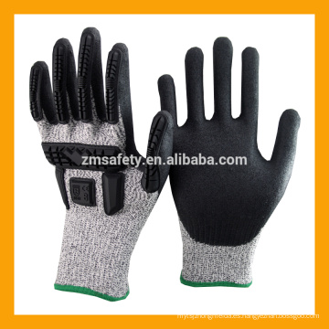 Guantes de nitrilo anti impacto de TPR Guantes de seguridad de corte HPPE